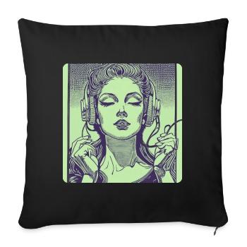 Collection homme | Mode en ligne - Coussin et housse de 45 x 45 cm - noir - Devant