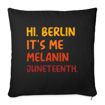 Juneteenth berlin cool sayings design vintage - Sofa pillow with filling 45cm x 45cm - black - Front