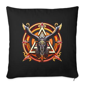 Baphomet - Lucifer - Devil - Satan - 666 - Sofa pillow with filling 45cm x 45cm - black - Front