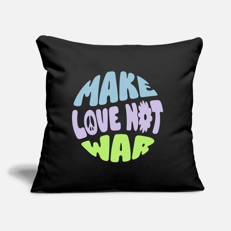 MAKE LOVE NOT WAR Sofa pillow with filling 45cm x 45cm
