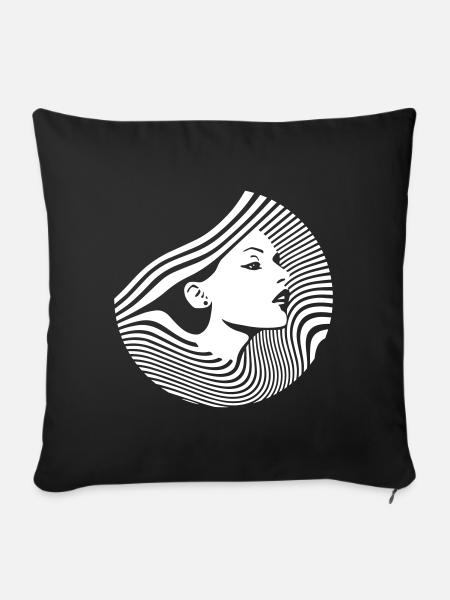 Goddess - Sofakissen mit Füllung 45 x 45 cm - Schwarz