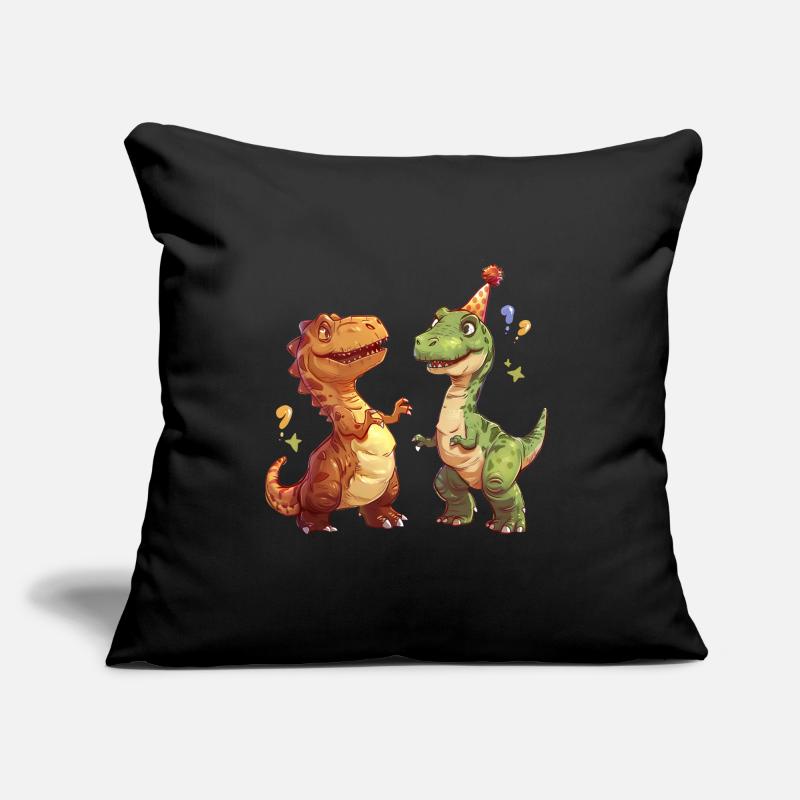 Two funny dinosaurs Sofa pillow with filling 45cm x 45cm
