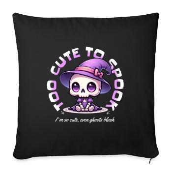 Trop mignon pour effrayer la sorcière - Coussin et housse de 45 x 45 cm - noir - Devant