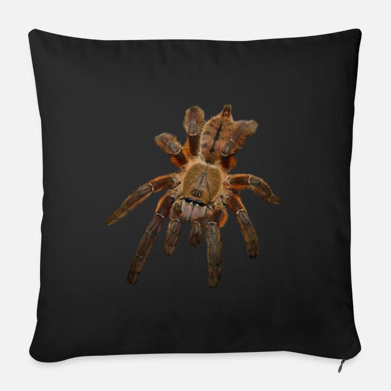 Vogelspinne - Phormingochilus rufus - Sofakissen mit Füllung 45 x 45 cm - Schwarz