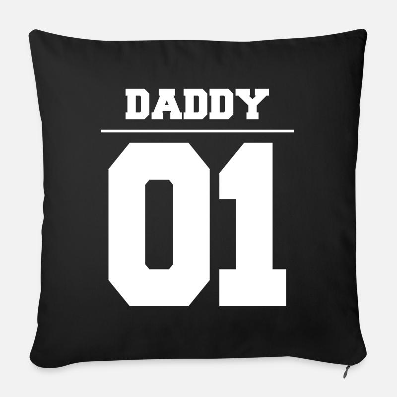 Daddy 01 - Sofakissen mit Füllung 45 x 45 cm - Schwarz