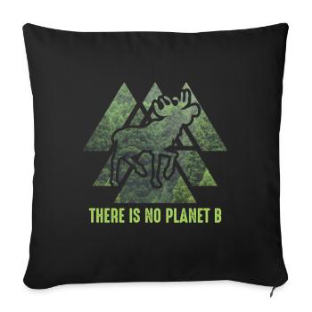 Il n’y a pas de planète B - NO PLANET B Cerf - Coussin et housse de 45 x 45 cm - noir - Devant