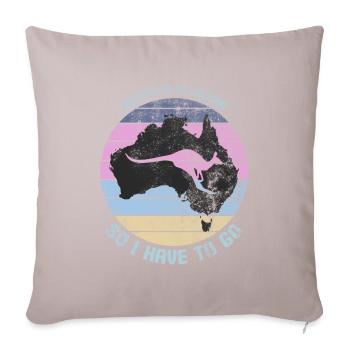 Australien Ruft Reisen Backpacker - Sofakissen mit Füllung 45 x 45 cm - helles Taupe - Vorne