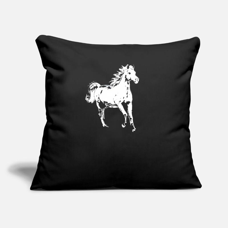 Cheval blanc Coussin et housse de 45 x 45 cm