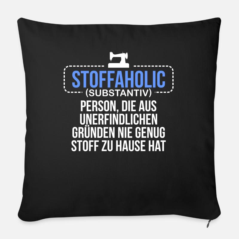 Näherin Näher Nähen Geschenk - Sofakissen mit Füllung 45 x 45 cm - Schwarz