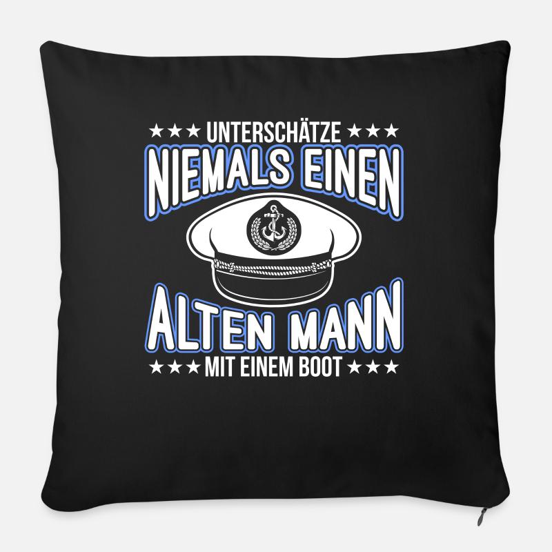 Boot - Sofakissen mit Füllung 45 x 45 cm - Schwarz