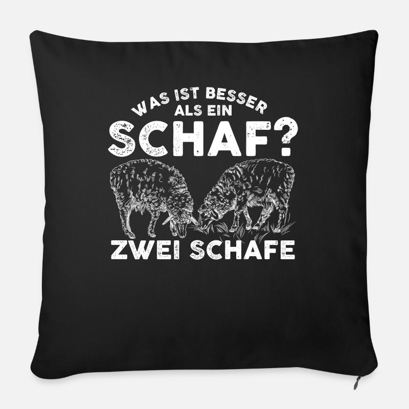 Landwirtschaft Schafe Schaf Geschenk - Sofakissen mit Füllung 45 x 45 cm - Schwarz