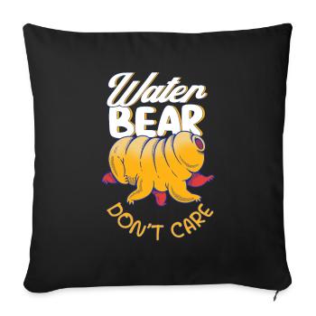 Biologist water bear tardigrade gift - Sofa pillow with filling 45cm x 45cm - black - Front