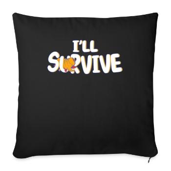 Biologist microbiologist tardigrade gift - Sofa pillow with filling 45cm x 45cm - black - Front