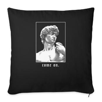 Michelangelo Brave David Modern Art Gift - Sofa pillow with filling 45cm x 45cm - black - Front