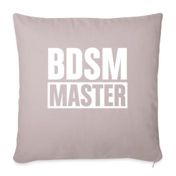 BDSM Master / Bondage Sadismus und Masochismus - Sofakissen mit Füllung 45 x 45 cm - helles Taupe - Vorne
