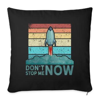 Don’t Stop me now - Coussin et housse de 45 x 45 cm - noir - Devant