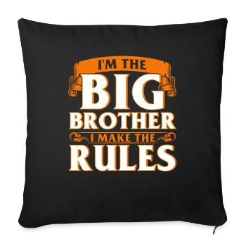 Frère aîné frère - Coussin et housse de 45 x 45 cm - noir - Devant