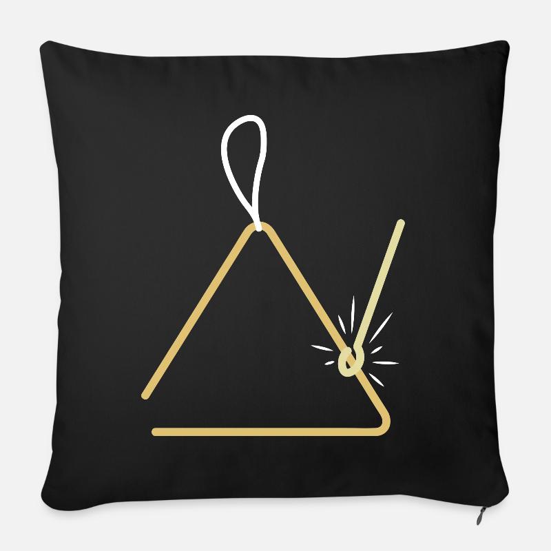 Triangel Spieler - Sofakissen mit Füllung 45 x 45 cm - Schwarz