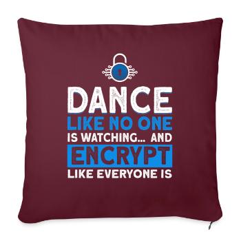 Computerfreak IT Sicherheit Cybersecurity Geschenk - Sofakissen mit Füllung 45 x 45 cm - Burgunderrot - Vorne