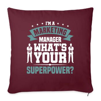 Stratégie publicitaire Marketing Manager Marketing - Coussin et housse de 45 x 45 cm - bordeaux - Devant