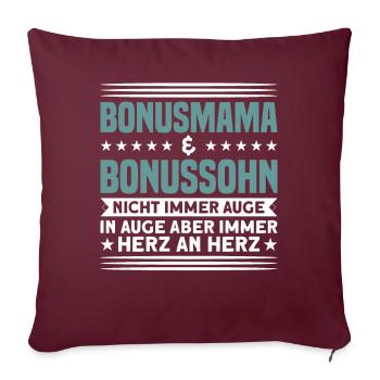 Bonus Son Family Beau-fils Cadeau - Coussin et housse de 45 x 45 cm - bordeaux - Devant