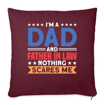 Father-in-law Father-in-law Papa - Sofa pillow with filling 45cm x 45cm - burgundy - Front