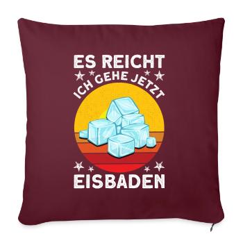 Eisbader Eisbaden Kaltduscher - Sofakissen mit Füllung 45 x 45 cm - Burgunderrot - Vorne