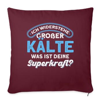 Kaltduscher Eisbader Eisbaden - Sofakissen mit Füllung 45 x 45 cm - Burgunderrot - Vorne