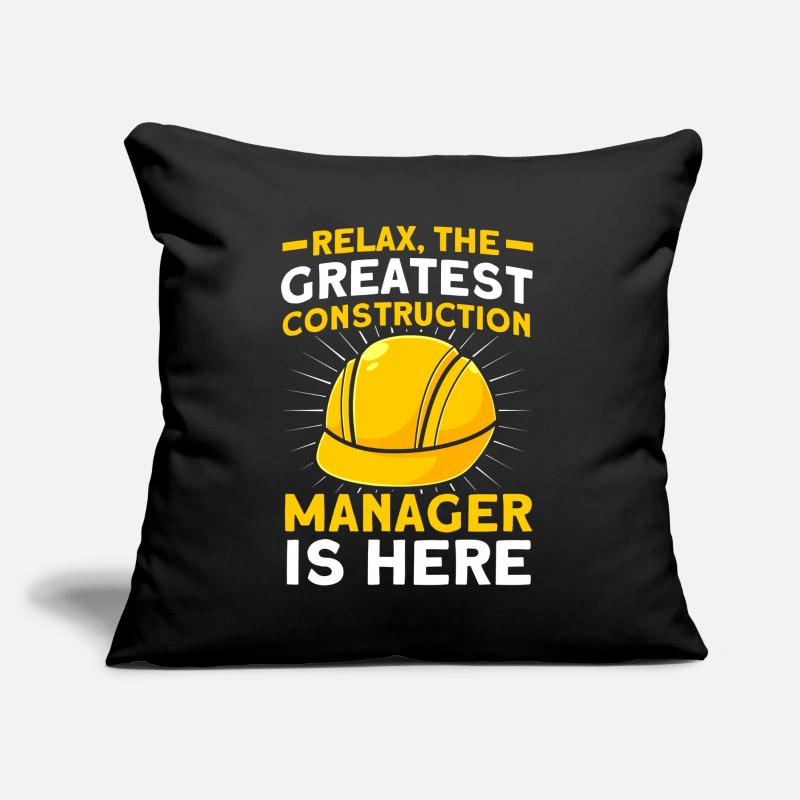 Largest Foremen Construction Manager Construction Projects Sofa pillow with filling 45cm x 45cm