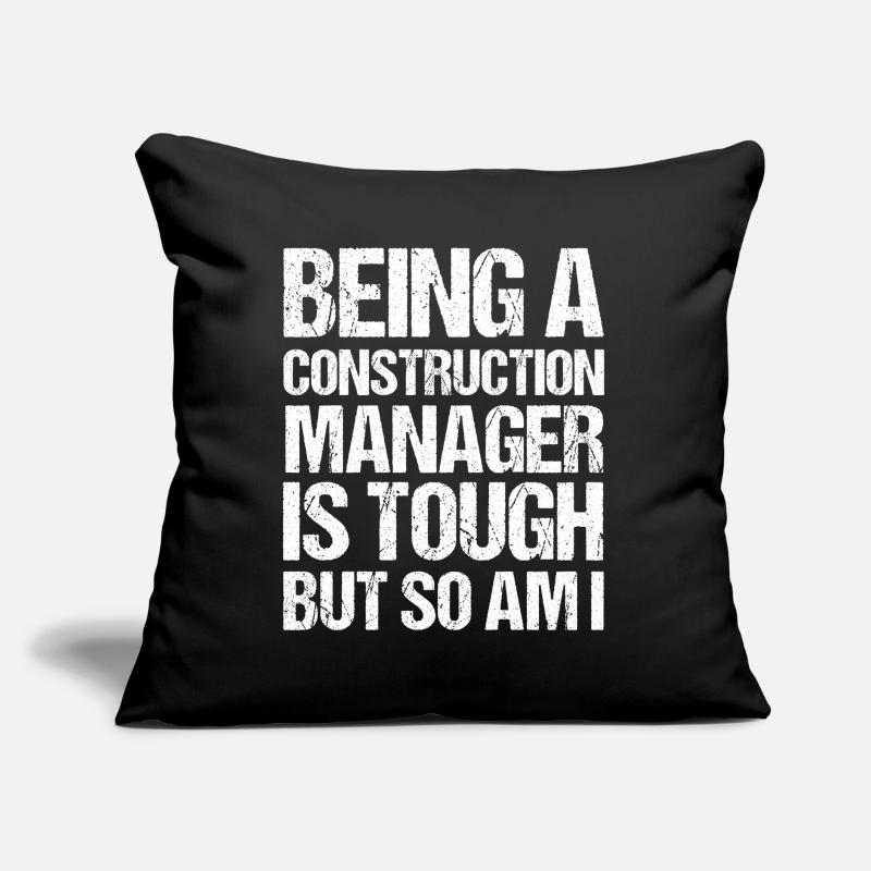 Difficult Foreman Construction Manager Construction Project Sofa pillow with filling 45cm x 45cm