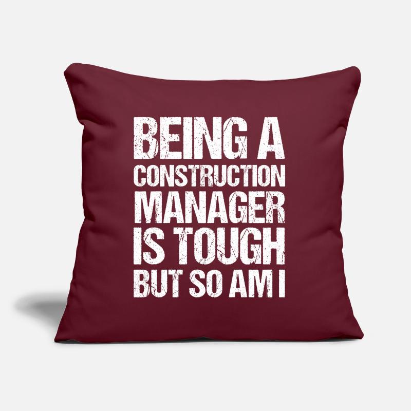 Difficult Foreman Construction Manager Construction Project Sofa pillow with filling 45cm x 45cm
