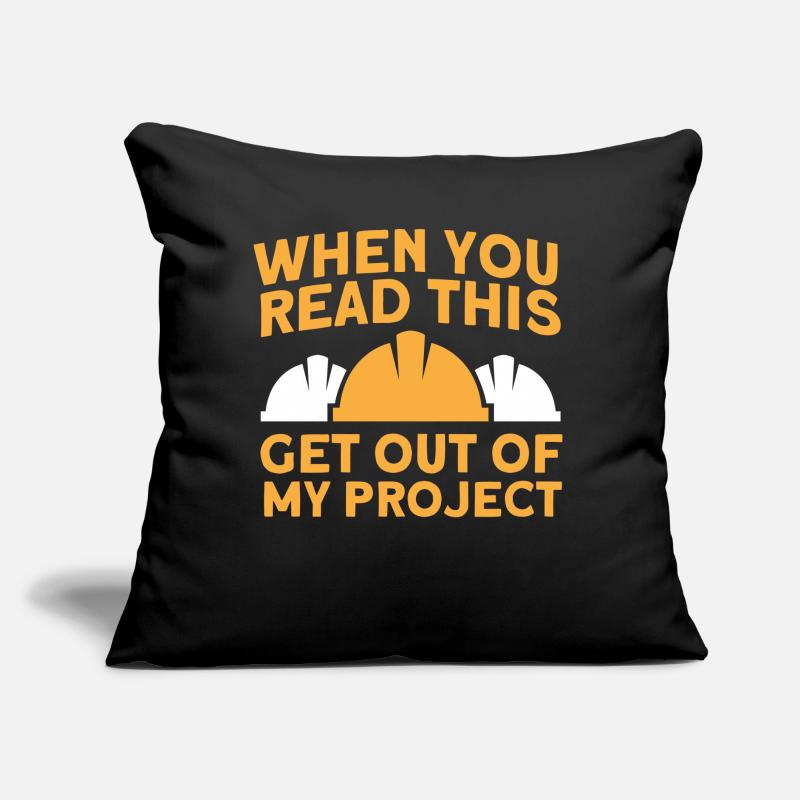 Project Foreman Construction Manager Construction Project Sofa pillow with filling 45cm x 45cm