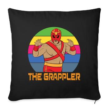 Le Grappler Wrestler Arts Martiaux Wrestling - Coussin et housse de 45 x 45 cm - noir - Devant