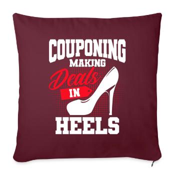 Coupon Shopper Discount Couponer Vente à prix réduit - Coussin et housse de 45 x 45 cm - bordeaux - Devant