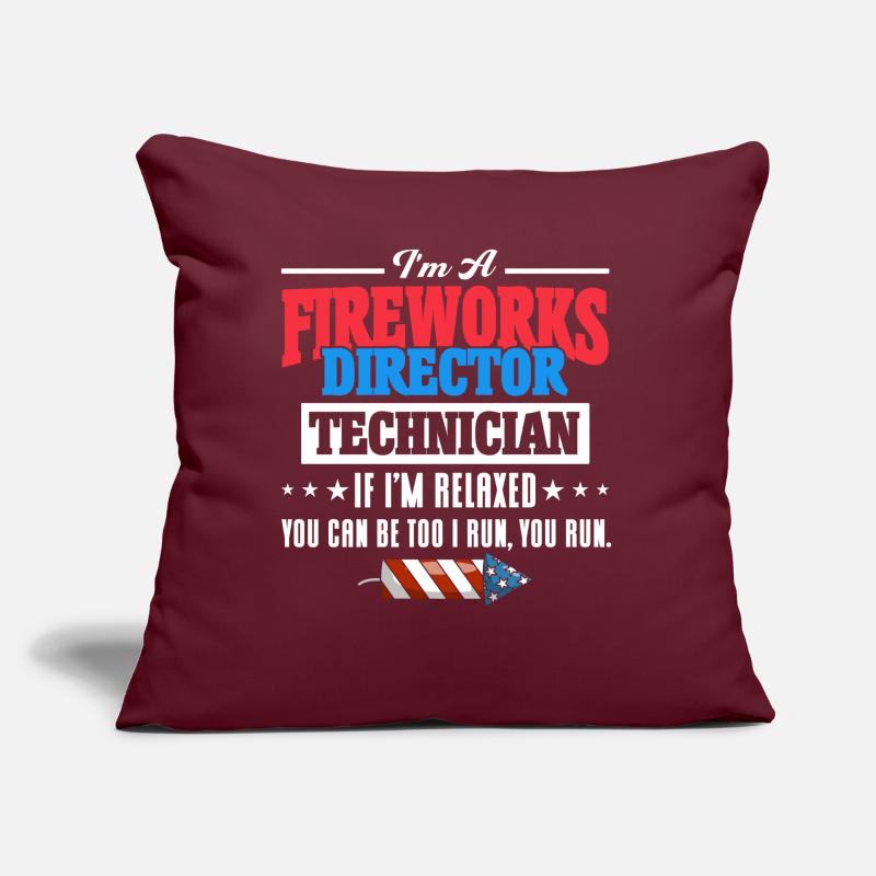 Funny fireworks pyrotechnician saying Sofa pillow with filling 45cm x 45cm
