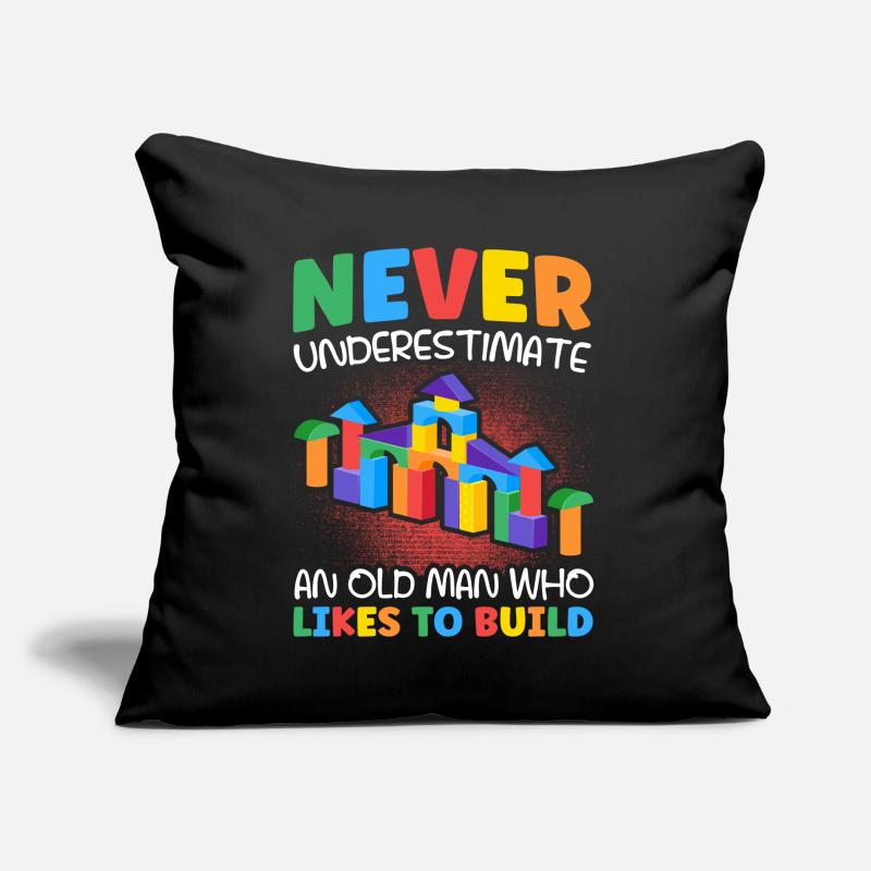 Construire un bloc de serrage bloc de construction Coussin et housse de 45 x 45 cm