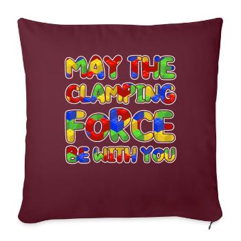 Build clamping block building block - Sofa pillow with filling 45cm x 45cm - burgundy - Front
