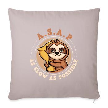 ASAP - As Slow As Possible Sloth - Sofa pillow with filling 45cm x 45cm - light taupe - Front