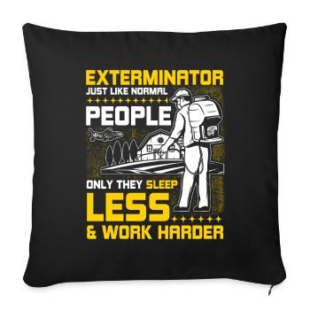 Ils dorment moins et travaillent plus fort - Coussin et housse de 45 x 45 cm - noir - Devant