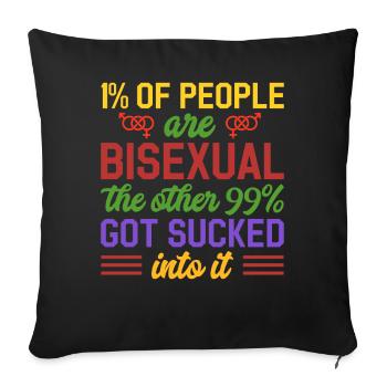 Bisexual CSD Gay Pride Gender Equality - Sofa pillow with filling 45cm x 45cm - black - Front