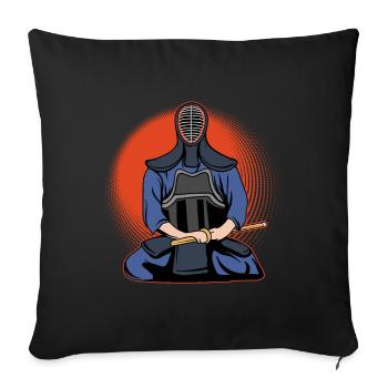 Kendo Master Aikido Kenjutsu Bamboo Swords - Sofa pillow with filling 45cm x 45cm - black - Front