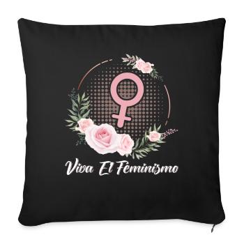 Viva El Feminismo Feminist - Sofa pillow with filling 45cm x 45cm - black - Front