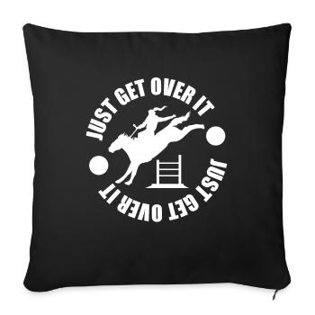 Il suffit de s’en remettre Cavalier Cavalier Cheval - Coussin et housse de 45 x 45 cm - noir - Devant