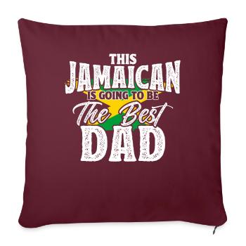 Jamaïque Jamaican Pride Drapeau jamaïcain - Coussin et housse de 45 x 45 cm - bordeaux - Devant