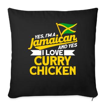 Jamaïque Jamaican Pride Drapeau jamaïcain - Coussin et housse de 45 x 45 cm - noir - Devant