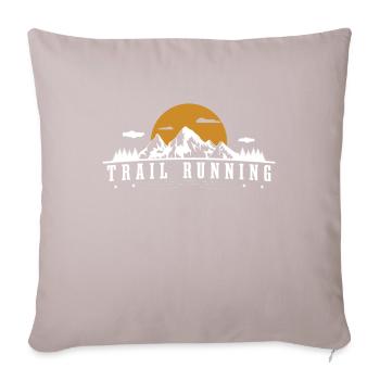 Trailrunning Trail Running Trailrunner Berglauf - Sofakissen mit Füllung 45 x 45 cm - helles Taupe - Vorne