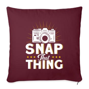Cameraman Gift for Photographer - Sofa pillow with filling 45cm x 45cm - burgundy - Front