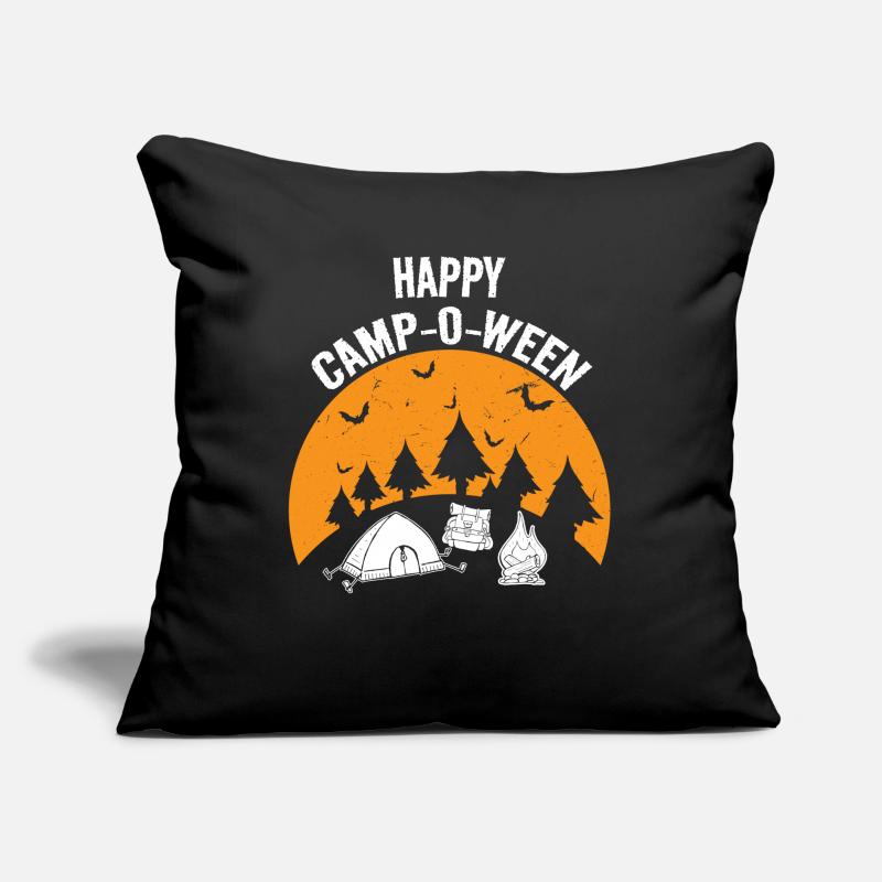 Happy Camp O Ween Pumpkin, Camping Sofakissen mit Füllung 45 x 45 cm