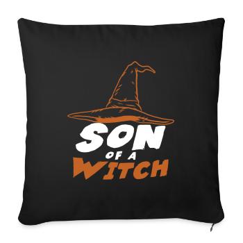 Sohn einer Hexe / Son of a witch / Halloween - Sofa pillow with filling 45cm x 45cm - black - Front
