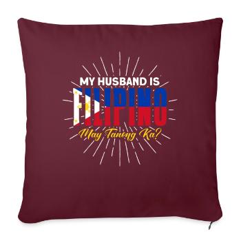 Philippines Philippine Flag - Sofa pillow with filling 45cm x 45cm - burgundy - Front